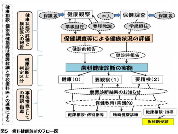 歯科健康診断のフロー図